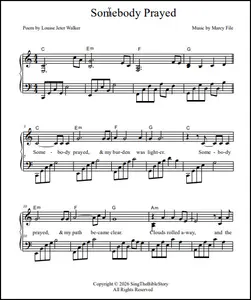 Piano music Somebody Prayed