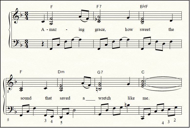 amazing grace easy guitar chords