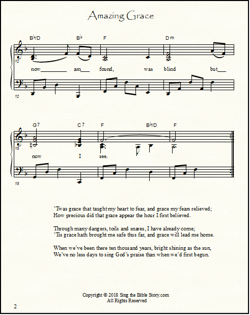 amazing grace easy guitar chords