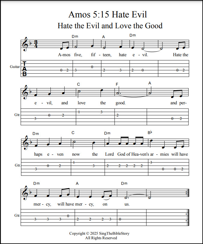 Hate Evil & Love Good song