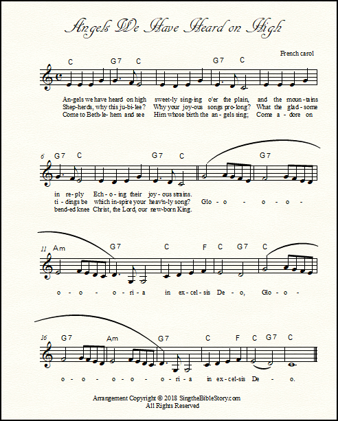 Angels We Have Heard On High Lyrics Chords Tabs Sheet Music