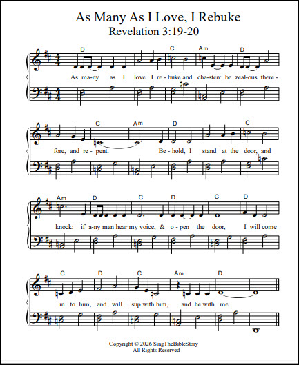 Piano song from Revelation 3
