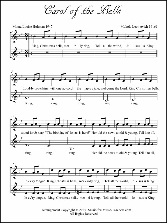 Carol of the Bells duet