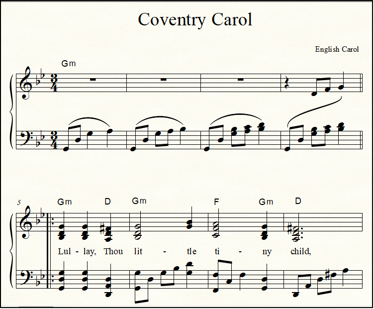 Lully Lullay Christmas song