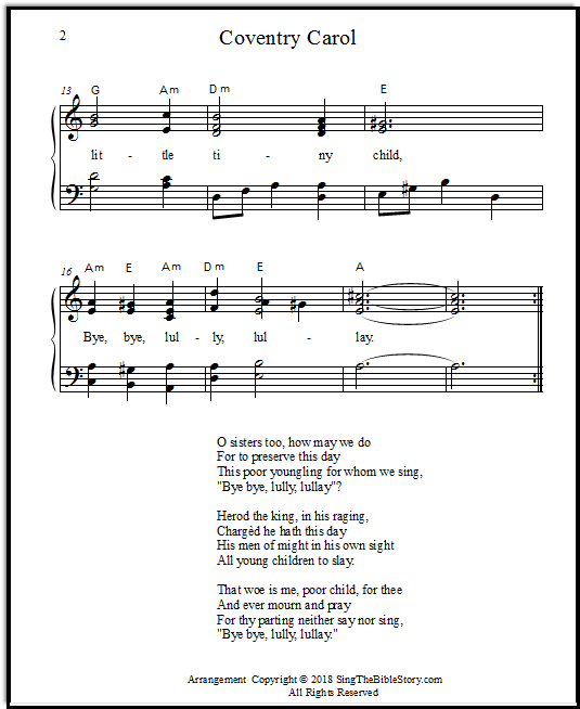 Coventry Carol lyrics