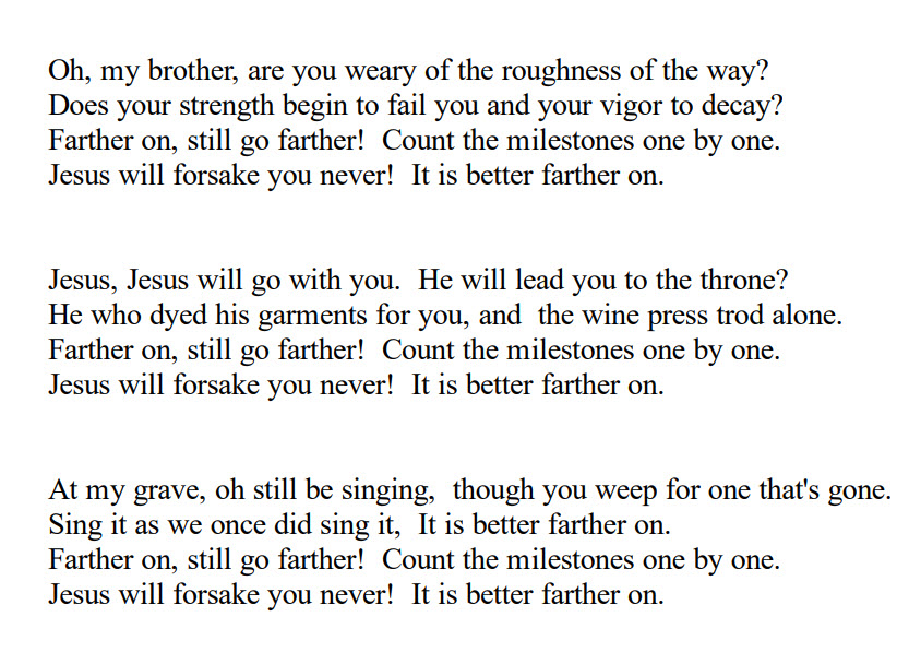 Farther On hymn lyrics