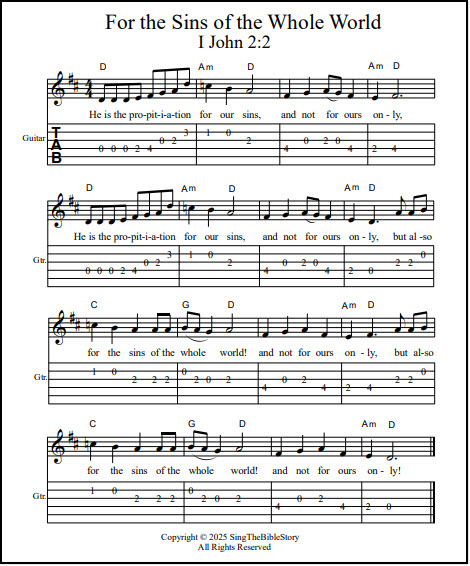 Sin of the World guitar Bible song