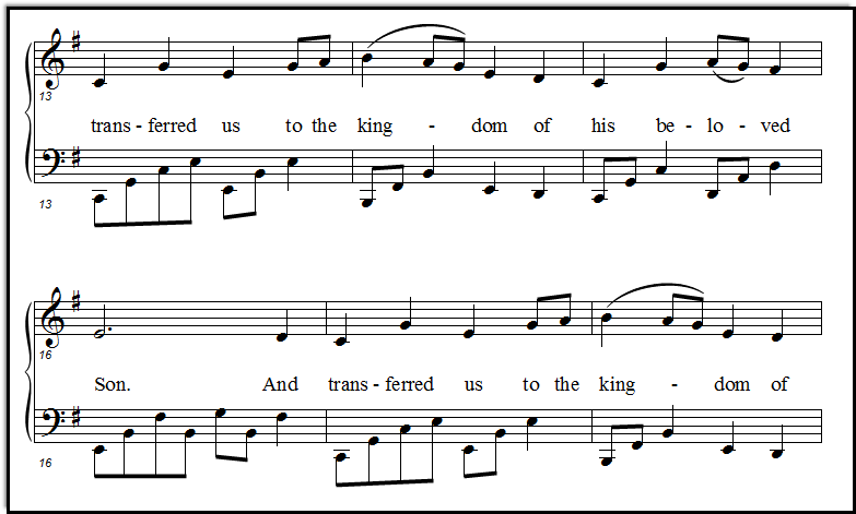 Easy sheet music for Bible song "He Has Delivered Us"