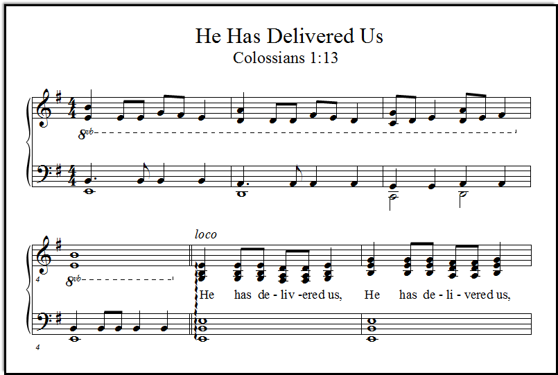 A closeup view of the Bible song 