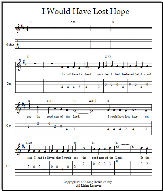Guitar tabs for Psalm