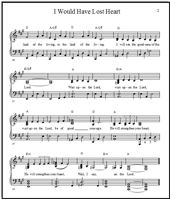 Piano setting of Psalm 27