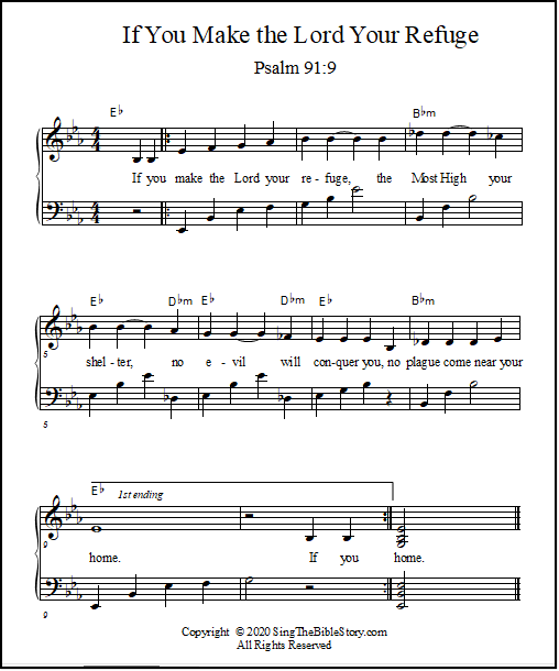 Bible verse song "If You Make the Lord Your Refuge" - Psalm 91:1