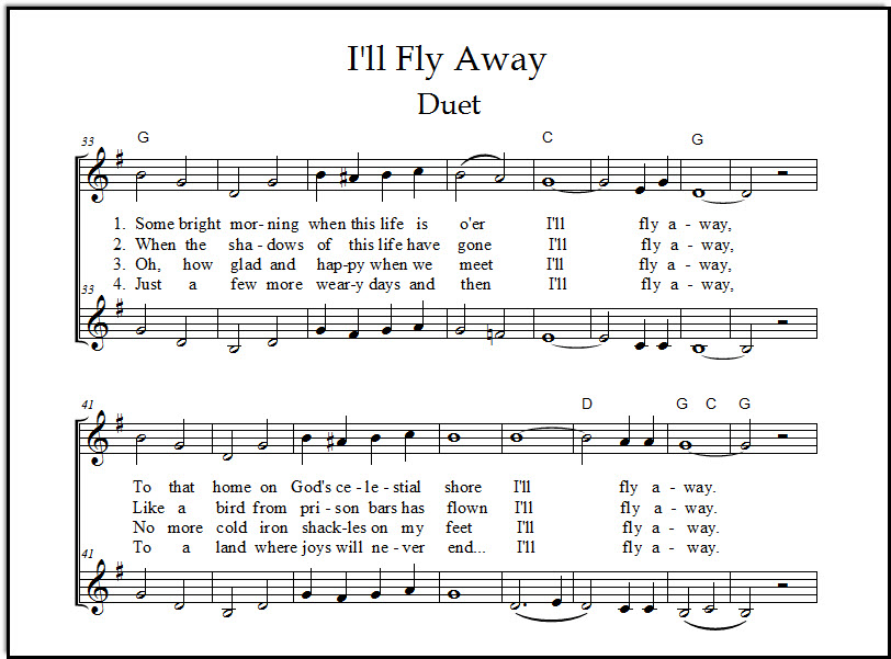 I'll Fly Away vocal duet