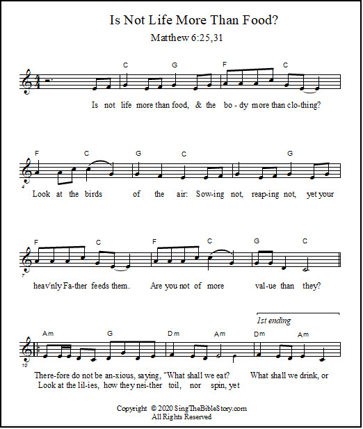 Sheet music for piano or guitar 