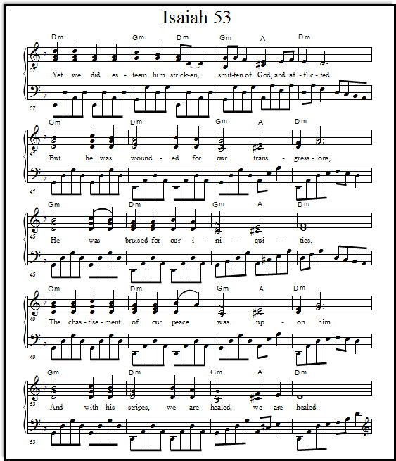 Sheet music for Bible song
