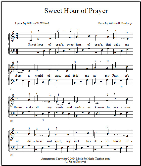 Sweet Hour of Prayer hymn