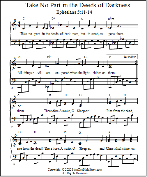 Ephesians 5 song - piano arrangement