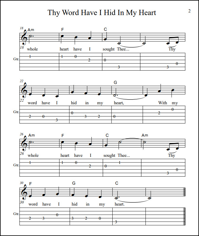 Guitar song from Psalm 119