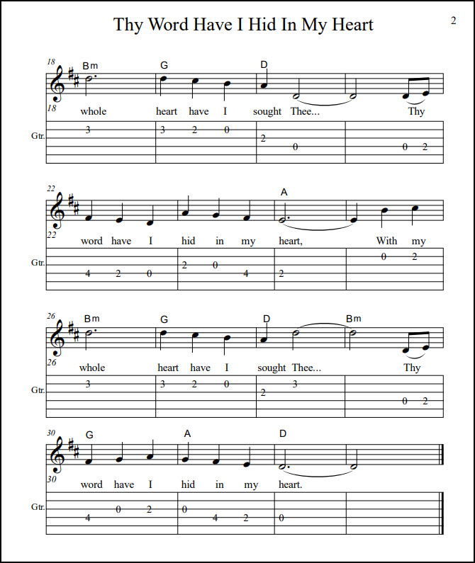 Psalm 119 guitar song