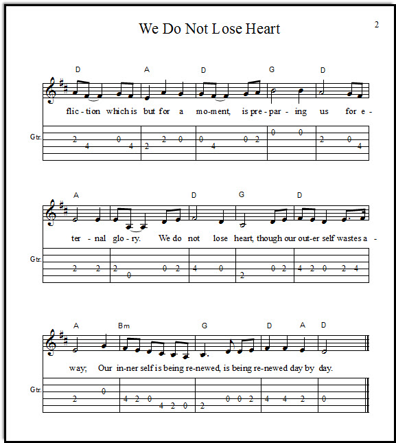 Guitar chords for Bible music