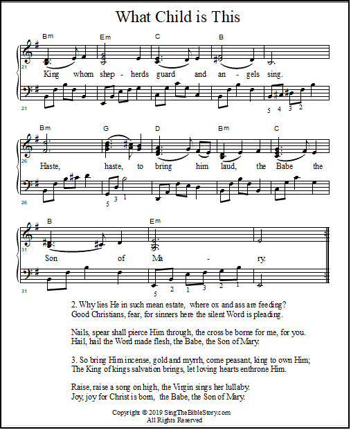 What Child Is This Lyrics Chords Sheet Music