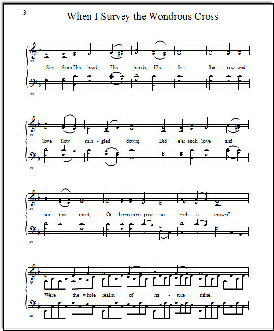 Piano hymn music