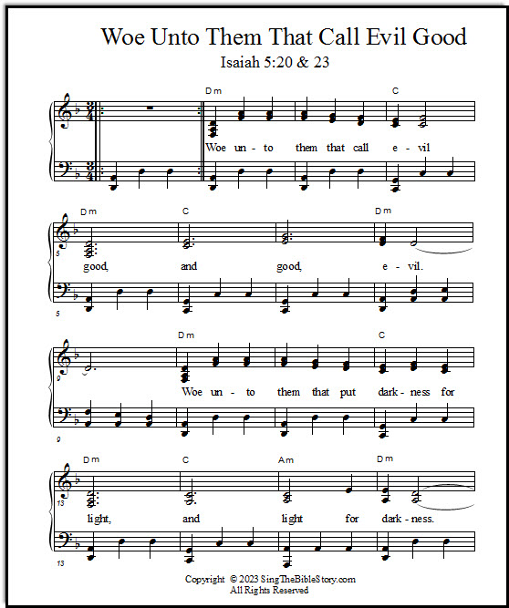Bible song for piano