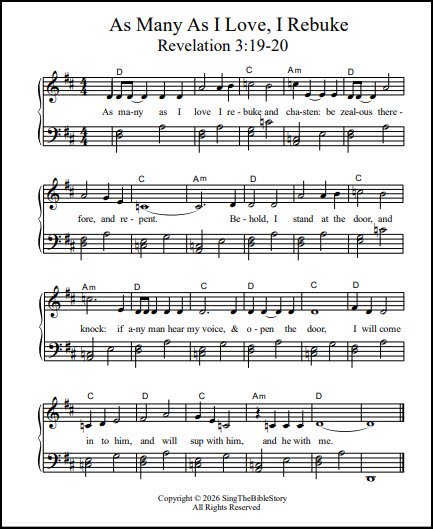 Piano song from Revelation 3