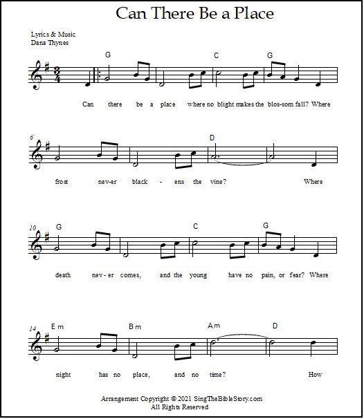 Lead sheet hymn music with chords