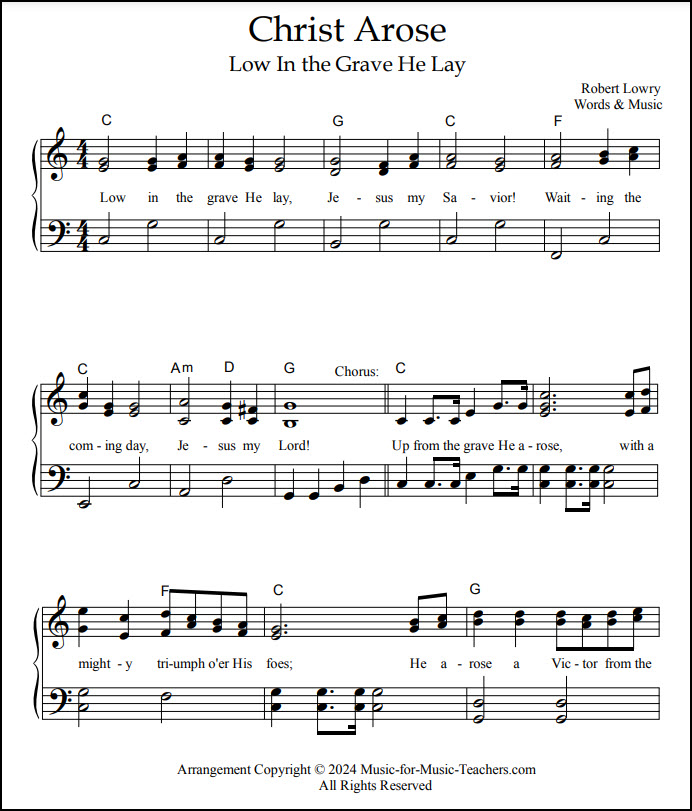 Sheet music Christ Arose