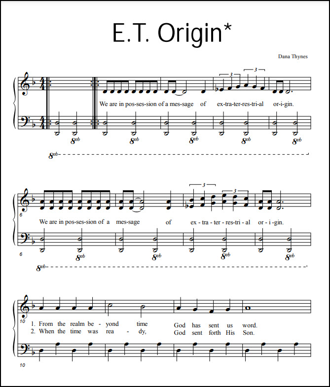 Extra-terrestrial origin song