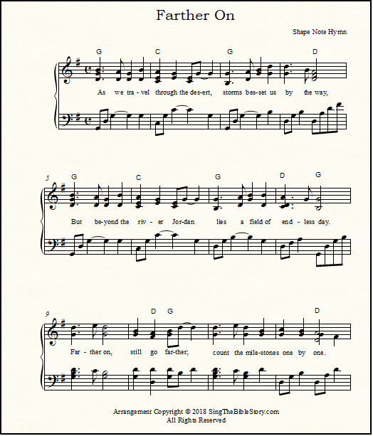 Farther On hymn sheet music