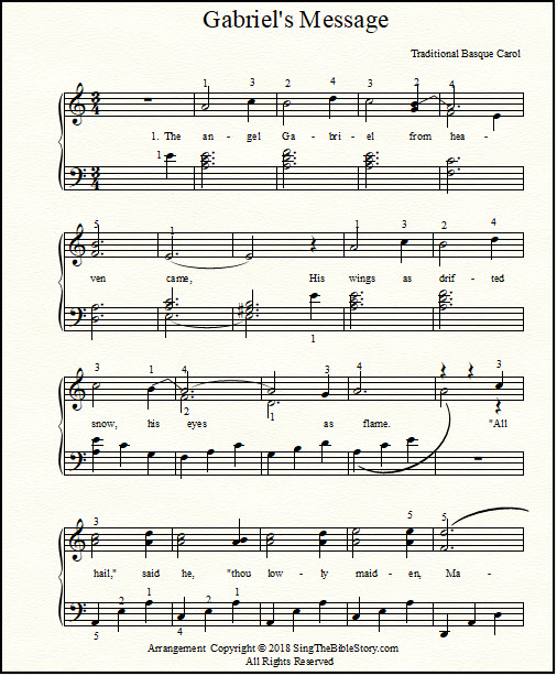 Christmas song Gabriels's Message