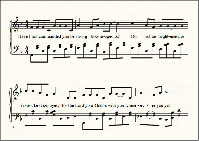 A closeup look at "Have I Not Commanded You", a song based on Joshua 1:9 from the Bible