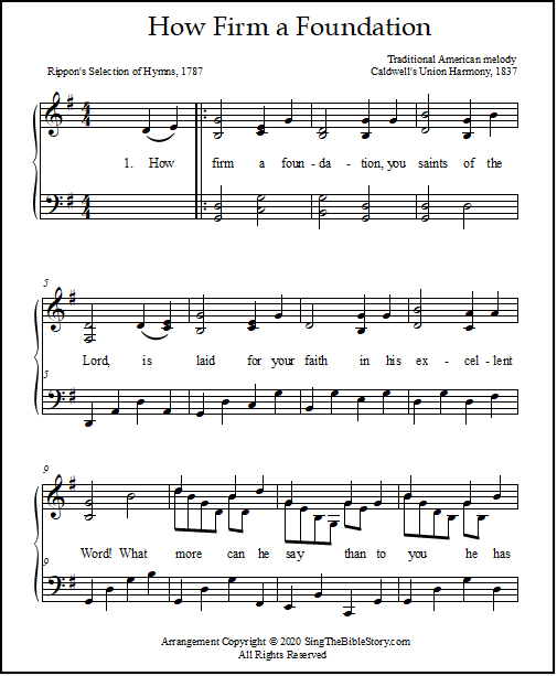 How Firm a Foundation sheet music