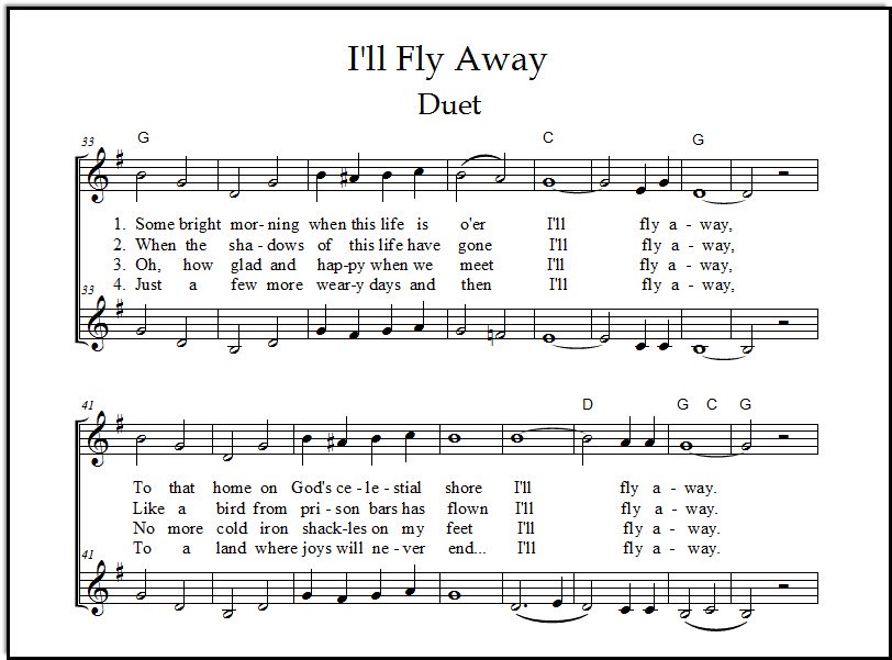 I'll Fly Away vocal duet