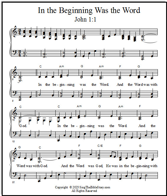 In the Beginning lyrics & sheet music