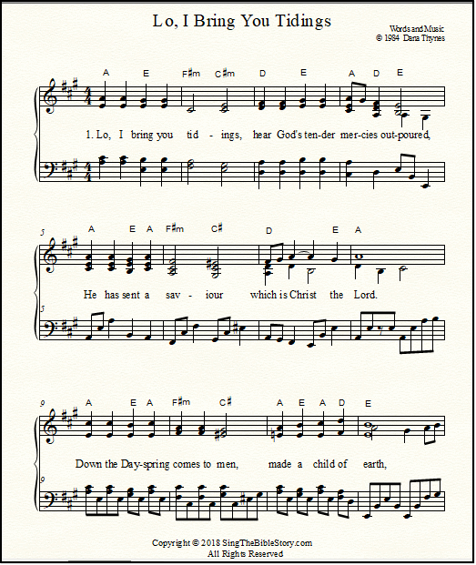 Bible Christmas story in song