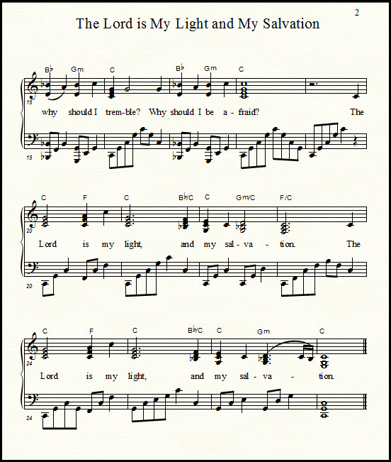 Bible verse sheet music