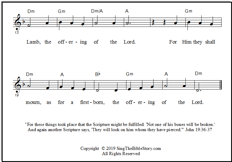 A close up look at the Passover lamb song