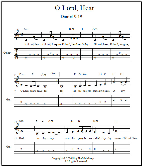 Guitar song from the Bible