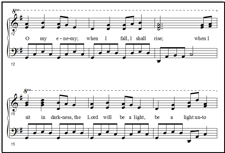 Bible song with a boogie pattern in the left hand.