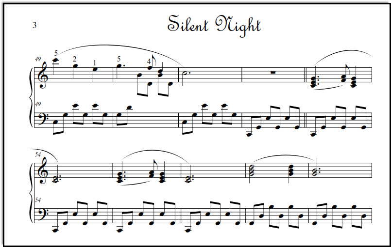 Christmas sheet music Silent Night