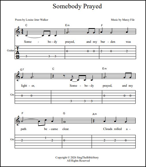 Somebody Prayed song