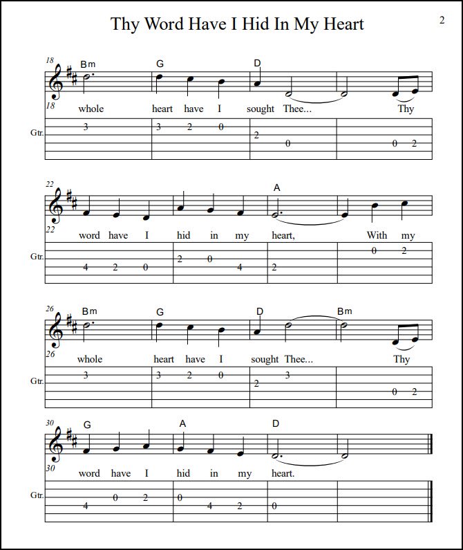 Psalm 119 guitar song