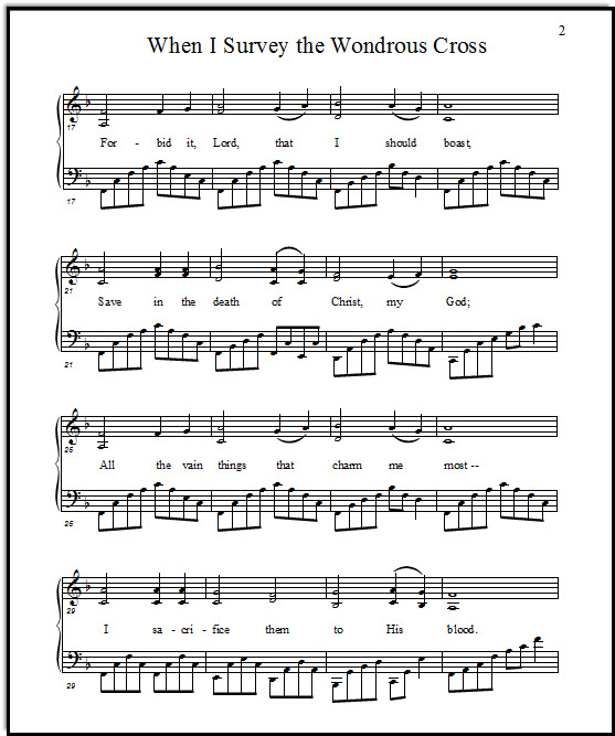 Christian hymn piano music